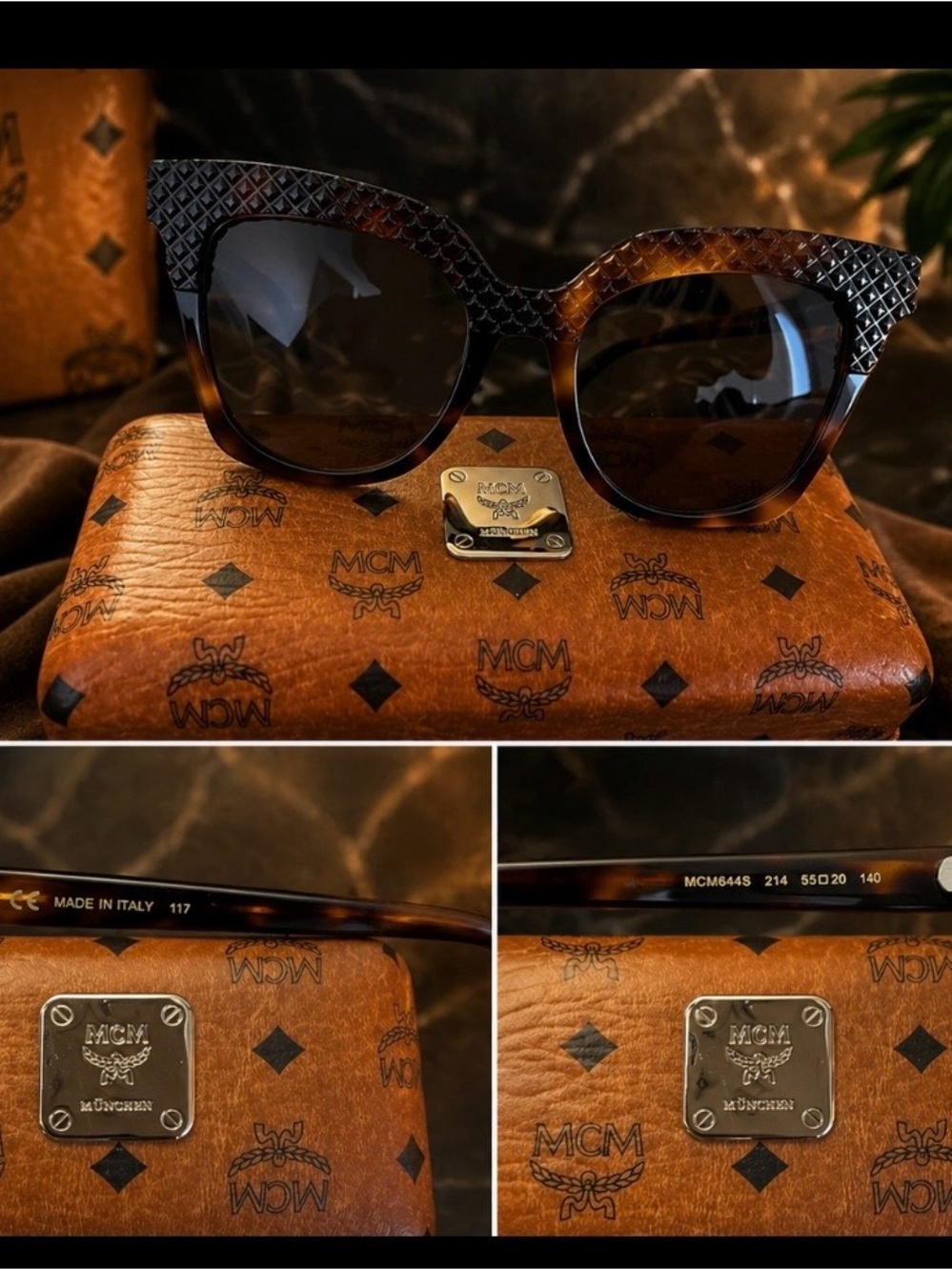 MCM Tortoiseshell Black Gradient Cat-Eye Sunglasses
